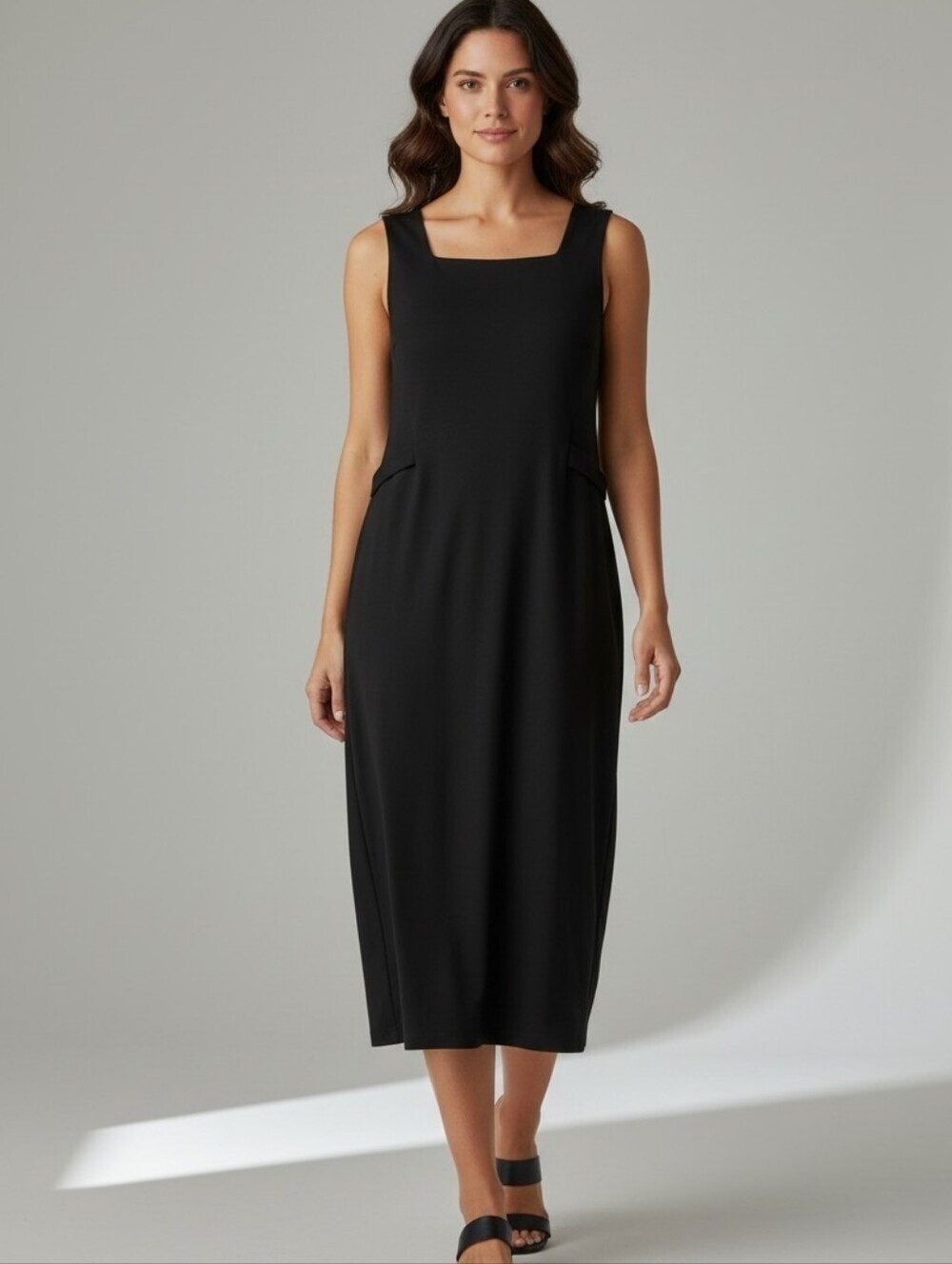 VTG Will's River Co.Dress Button Back Detail Cinched Sides Sleeveless Maxi XL